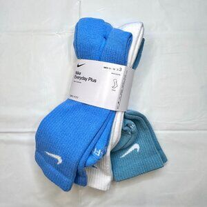 NEW 3 Pairs Nike Everyday Plus Crew Cotton Sock Dri-Fit Mens 12-15 XL Athletic